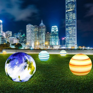 格立特户外星球灯月球灯网红月亮灯庭院球形灯别墅草坪灯简约圆球