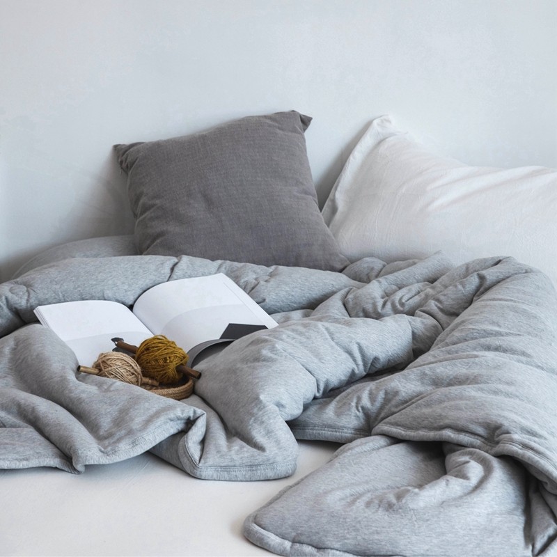 全棉针织棉新雪绒被子裸睡纯棉天竺棉床品保暖Q冬被春秋被芯可机