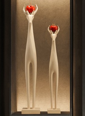 入户玄关艺术摆件进门客厅壁龛电视柜1米竖高细长大型装饰品乔迁