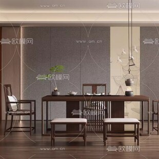 新中式禅意泡茶桌椅组合现代中古风民宿会所功夫茶桌茶社接待家具