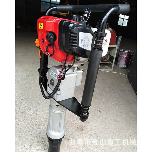 加厚型抗涝汽油打桩机汽油园林栽桩机钢管桩打桩机