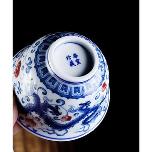 主人杯陶瓷泡茶碗茶杯壶承档茶具家用套装 青花瓷盖碗套装