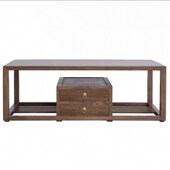 新中式 老榆木沙发六件套罗汉床三人位单人床电视柜组合布艺沙发