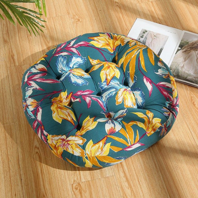 冬季圆形坐垫椅子垫胖子垫加厚加大蒲团垫飘窗榻榻米垫田园布艺