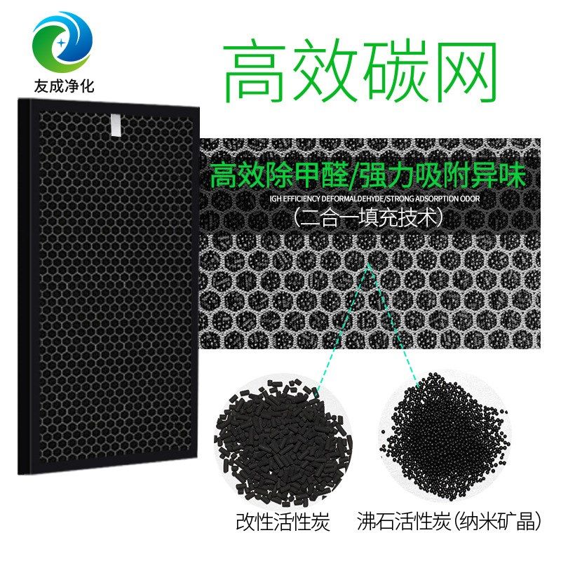 适用夏普空气净化器滤网KC-W380SW/WB6/BB60/BC608空气滤芯