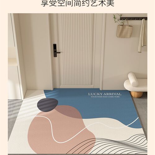 入户门地垫免洗可擦进门门口脚垫新款pHvc皮革门垫可裁剪玄关地毯