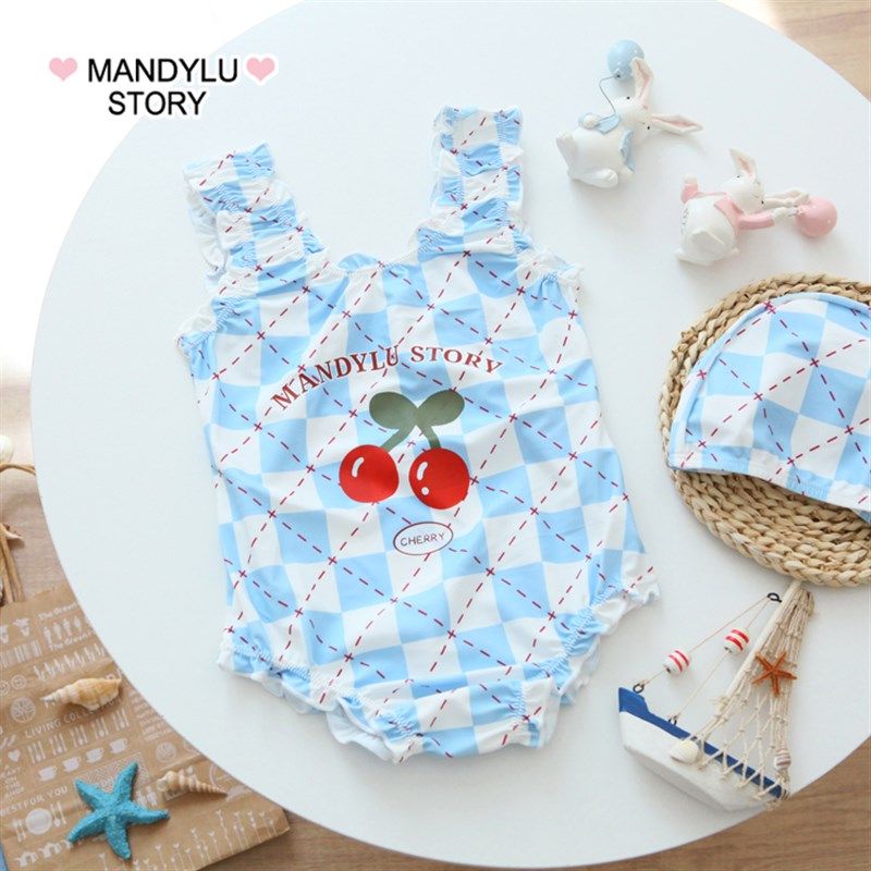 儿童泳衣女孩专业训练洋气2025新F款高级可爱风泡温泉连体游泳衣