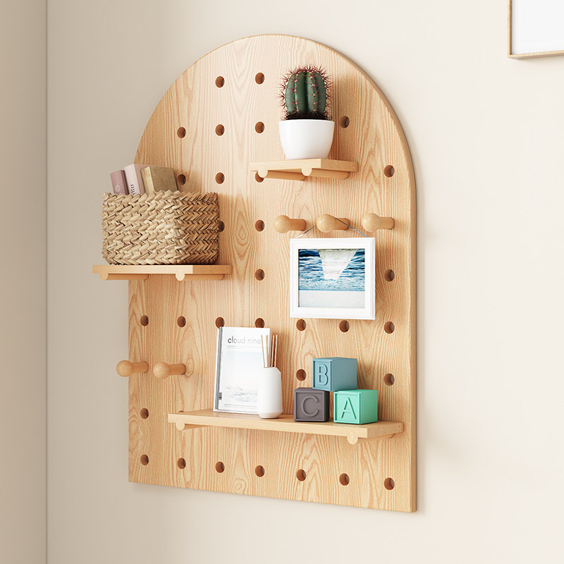 定制实木洞洞板挂板墙上装饰隔板置物架书桌背景墙U展示架收纳挂,商业/办公家具,置物架/陈列架/储物架/展示架,淘宝优惠券,粉丝福利购,淘宝优惠卷