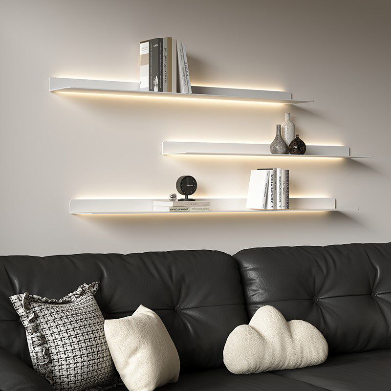 现代简约a墙上置物架发光一字隔板商品展示架客厅背景装饰卧室书,商业/办公家具,层板/挂板,淘宝优惠券,粉丝福利购,淘宝优惠卷