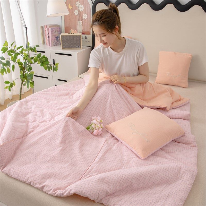 母婴级A类全棉抱枕被子两用 车用办公室P午睡多功能抱枕被子,居家布艺,抱枕被,淘宝优惠券,粉丝福利购,淘宝优惠卷