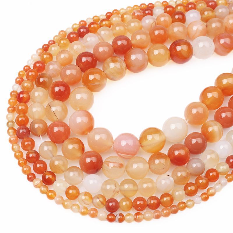 天然原色玛瑙散珠串珠DIY手工材料饰品配件圆珠编织手链项链配饰