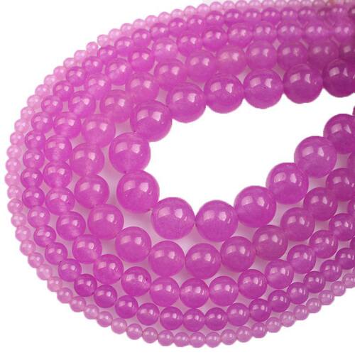 天然紫罗兰玉髓散珠子diy串珠手链材料手工编织水晶饰品配件