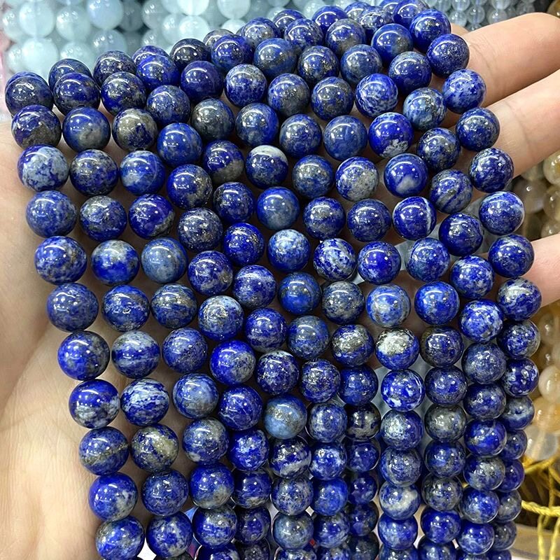 纯天然原矿青金石散珠半成品diy手工编织穿珠材料项链手串珠配件