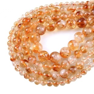 纯天然黄塔晶散珠子黄水晶半成品DIY手工编织手链项链手串珠材料