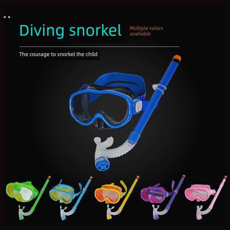 游泳眼镜男女儿童小孩防水镜游泳潜水镜套装呼吸管半干式浮潜装备