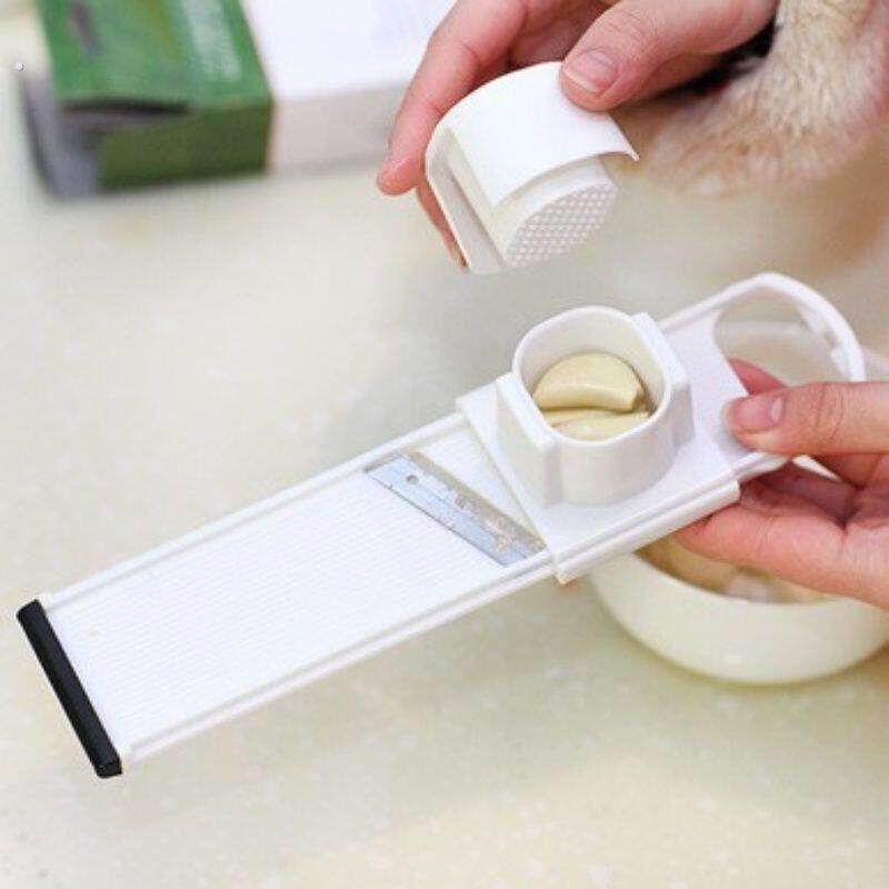 家用多功能不锈钢刨蒜器葱姜果蔬切片压泥便捷料理工具