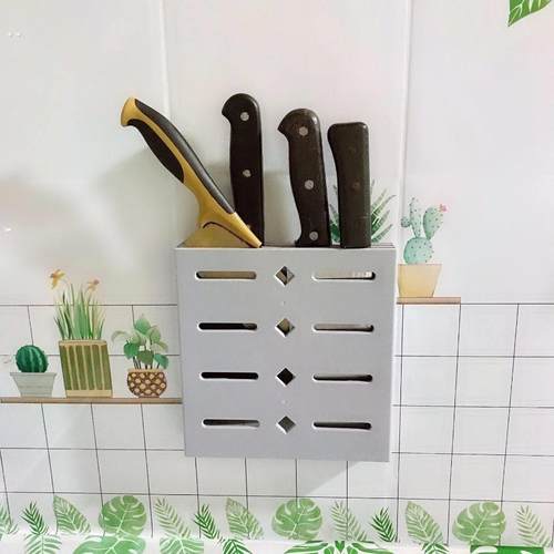 创意刀架刀座架子挂壁式厨房用品塑料免打孔家用菜刀架刀具收纳架