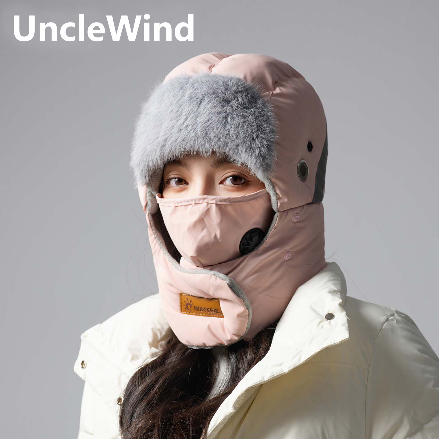 雷锋帽女冬季加绒加厚保暖防寒护耳帽户外骑行防风防冻面罩一体帽