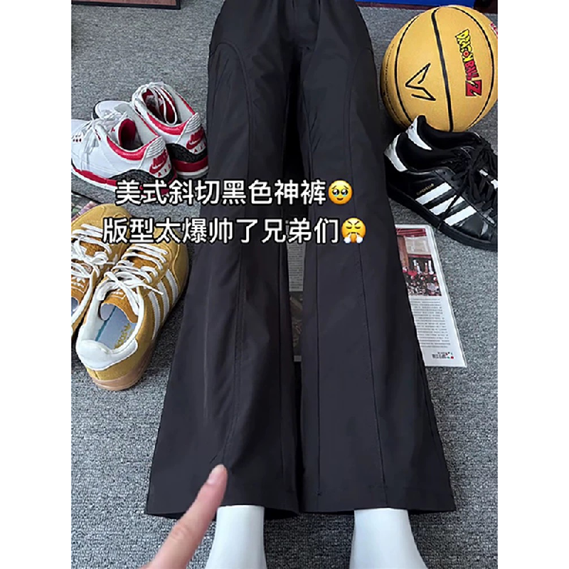 美式斜切速干冲锋裤男款秋冬季