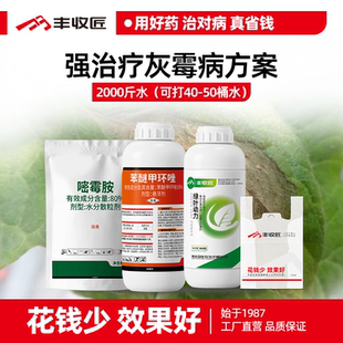 灰霉病强治疗杀菌套餐农药组合苯醚甲环唑嘧霉胺氨基酸水溶肥厂家