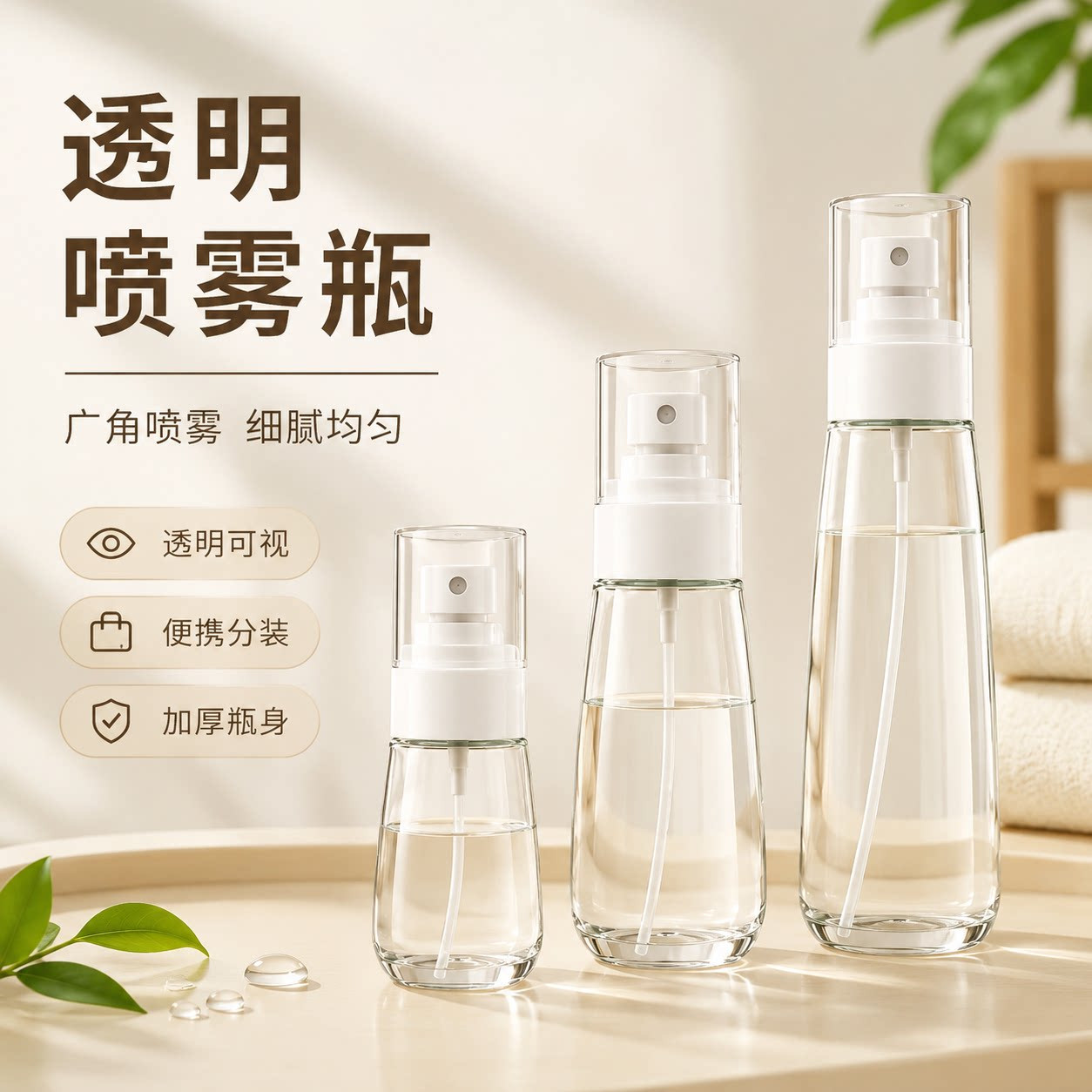 超细雾化便携旅行分装喷雾瓶