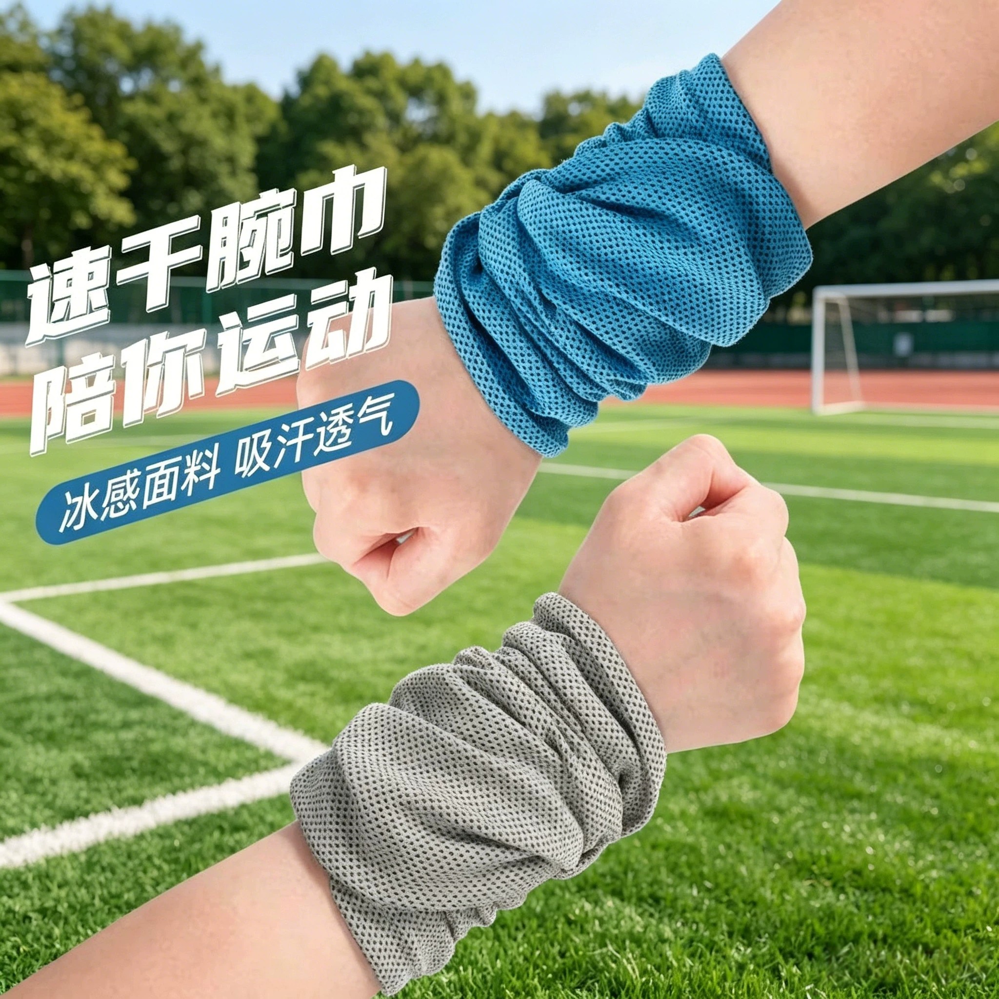 跑步健身擦汗专用手腕巾一甩冰凉