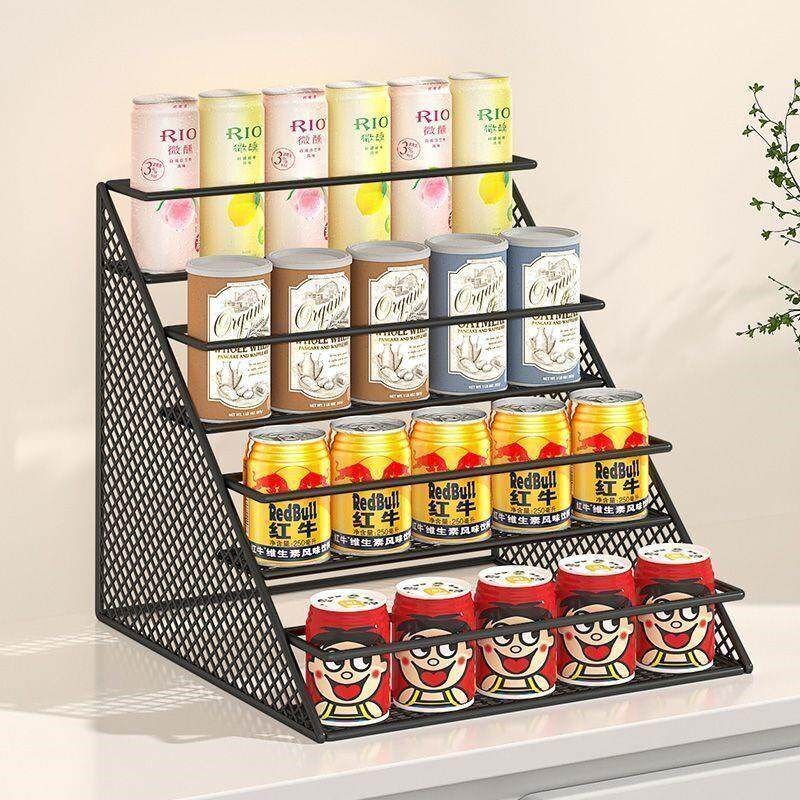 饮料桌面置物架收银柜台商品摆放展示架H便利店柜台铁艺货架阶梯