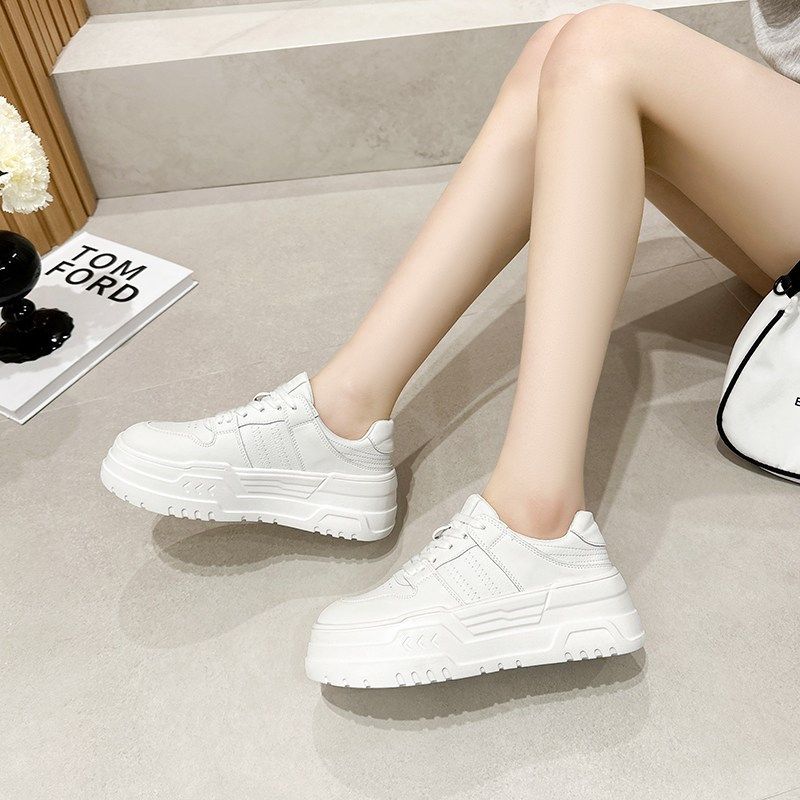 32码33小码女鞋31春季20v25新款34码爆款厚底小个子小白鞋增高轻