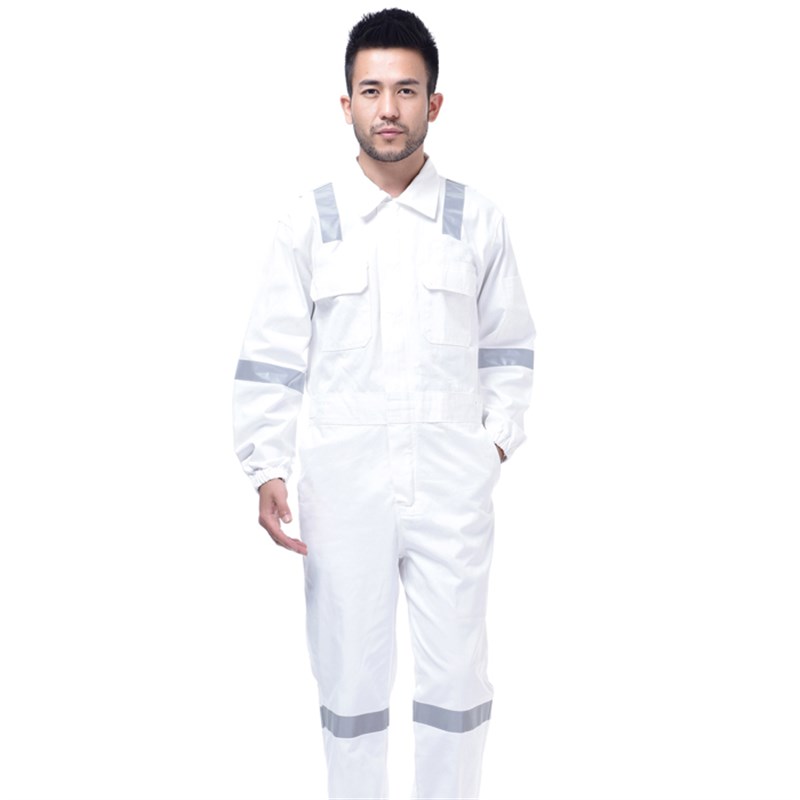 全棉船员连身工作服船厂海员w男反光条海运制服耐磨劳保服工服定