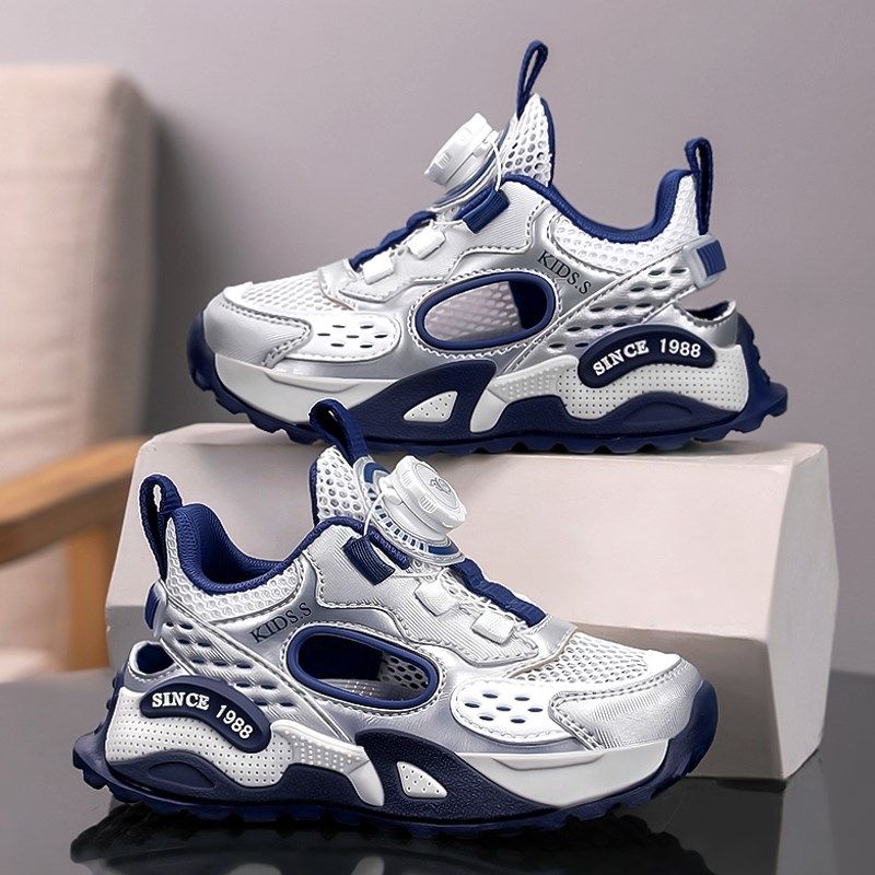 男童鞋子新款运动鞋2025镂空夏C季包头儿童凉鞋男孩透气单网休闲