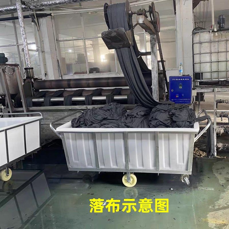 加厚牛筋塑料水箱手推车纺织染布周转推布车酒店R服装收纳布草推
