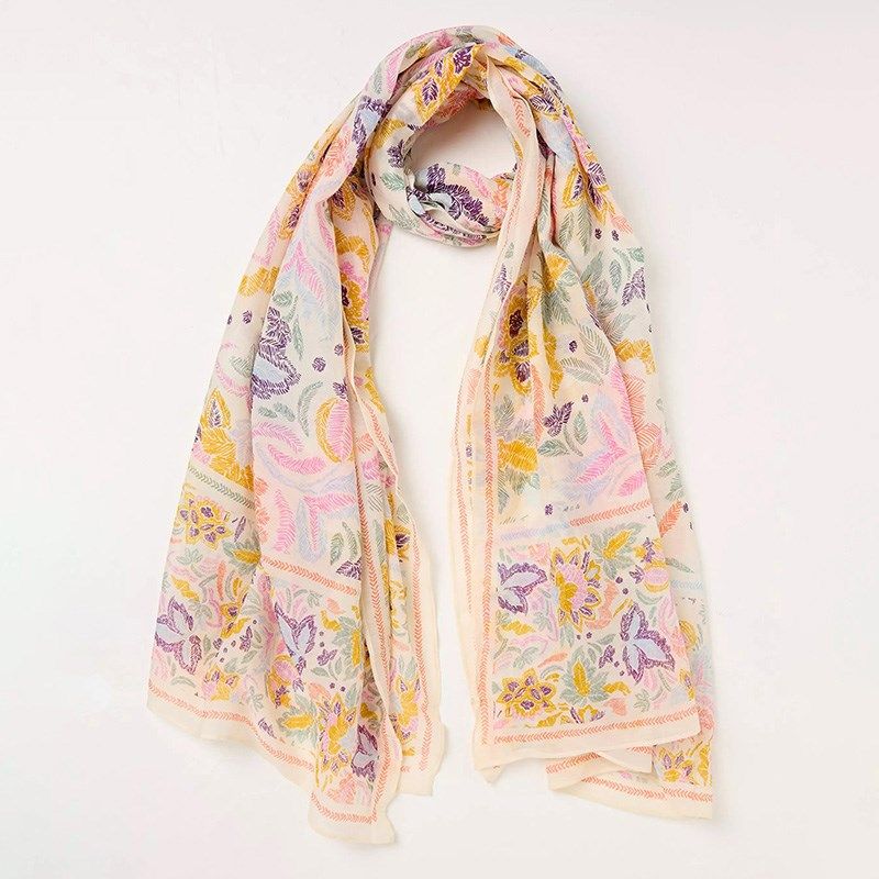 新款大理旅游 优雅l气质花朵印花围巾女春秋 百搭小众棉大尺寸披,服饰配件/皮带/帽子/围巾,围巾/丝巾/披肩,淘宝优惠券,粉丝福利购,淘宝优惠卷