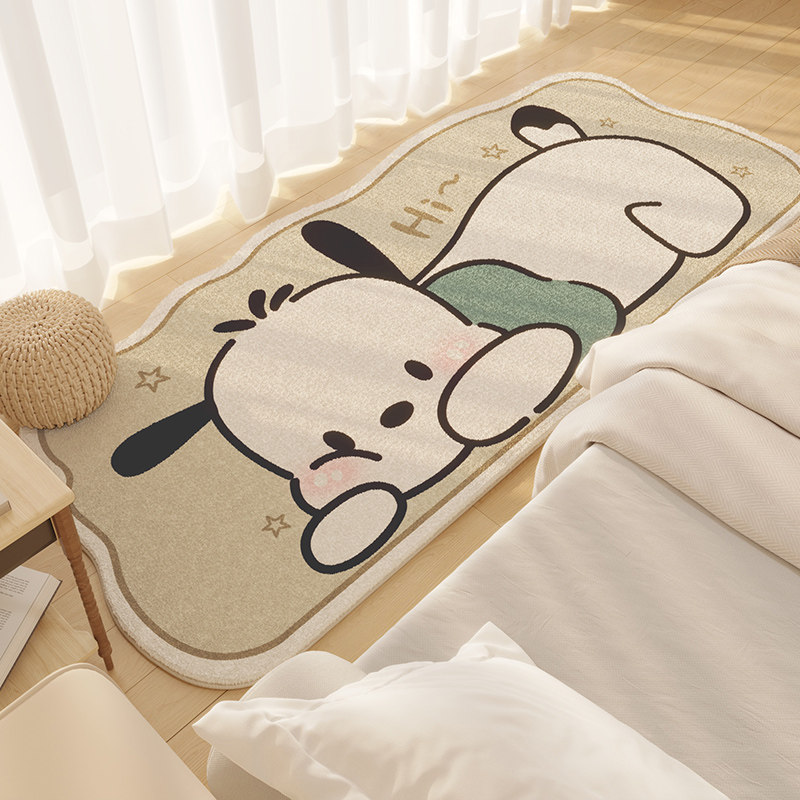 儿童房间床边地毯女孩卧室可爱卡A通毛绒脚垫主卧床前长条加厚地,居家布艺,床边毯,淘宝优惠券,粉丝福利购,淘宝优惠卷