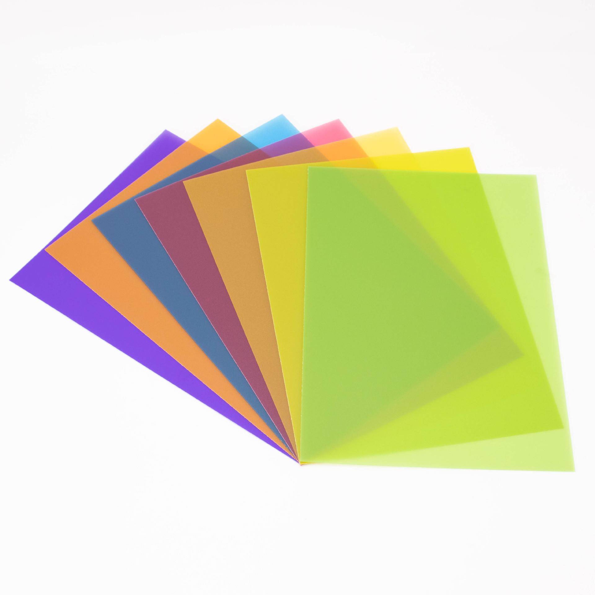 彩色PP塑胶片 彩色半透明磨砂胶片 磨砂彩色片 印刷片材 PP片材