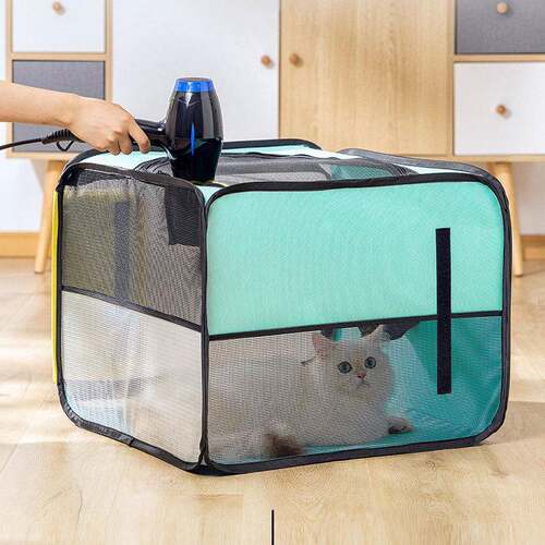 亚马逊宠物烘干箱猫咪狗狗洗澡可折叠大窗雾化窝干燥箱家用