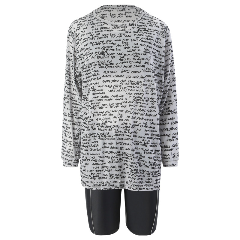 分体式女泳衣遮肚子大码微胖女孩三件套长袖罩Q衫遮肉运动5五分裤