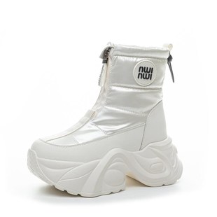 雪地靴女款d冬季加绒加厚内增高女鞋10cm厚底短靴休闲棉鞋中筒靴