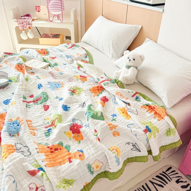 六层纱布毛巾被儿童棉纱u毯子夏被婴儿空调毯午睡盖毯夏季薄款,床上用品,休闲毯/毛毯/绒毯,淘宝优惠券,粉丝福利购,淘宝优惠卷