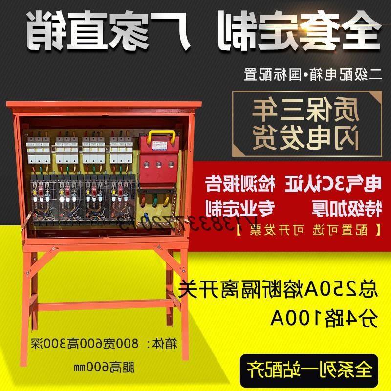 专业定制建筑工i地工程标准临时二级250A熔断隔离开关支架配电箱