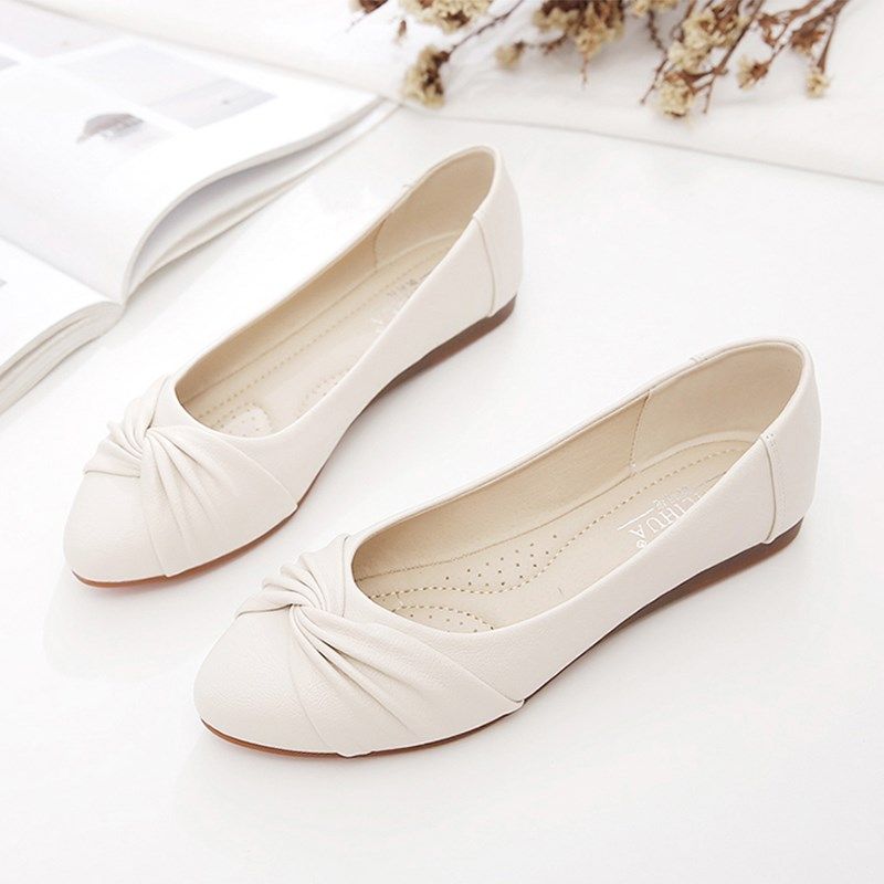平底鞋女2024春秋新款女鞋子夏百搭浅口豆豆鞋妈S妈鞋软皮软底单,女鞋,浅口单鞋,淘宝优惠券,粉丝福利购,淘宝优惠卷