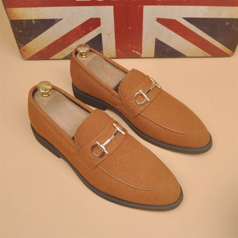 皮鞋男休闲磨砂皮鞋时尚韩版尖头商务男鞋子豆豆鞋U内增高青年工,流行男鞋,休闲皮鞋,淘宝优惠券,粉丝福利购,淘宝优惠卷