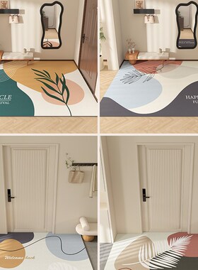 入户门地垫免洗可擦进门门口脚垫新款pHvc皮革门垫可裁剪玄关地毯