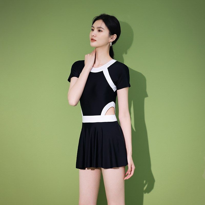 连体泡温泉泳衣女保守显瘦遮肚2A024新款游泳馆运动裙式泳装女,运动/瑜伽/健身/球迷用品,连体泳衣,淘宝优惠券,粉丝福利购,淘宝优惠卷