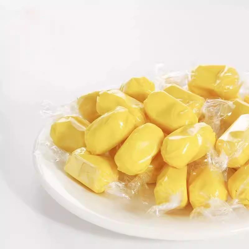 榴莲味奶糖独立包装水果味糖果榴莲味糖果办公室休闲零食糖果年货