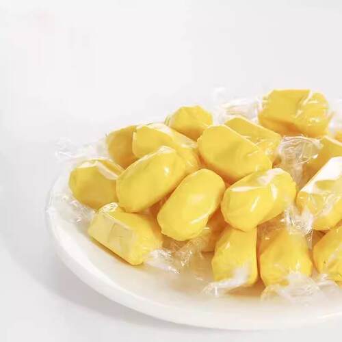 榴莲味奶糖独立包装水果味糖果榴莲味糖果办公室休闲零食糖果年货