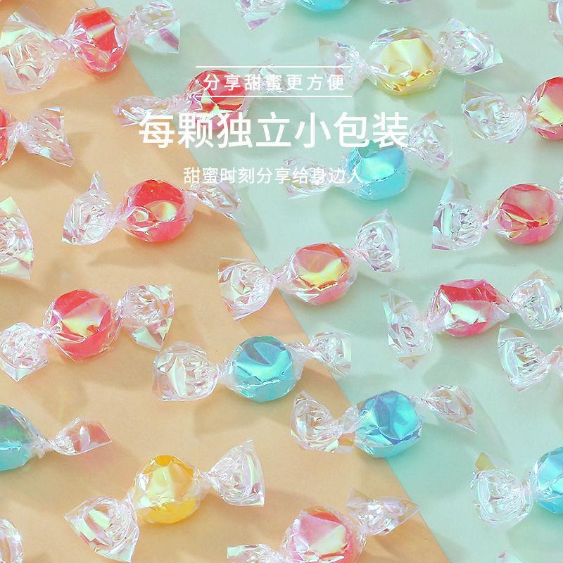 七彩千纸鹤糖果散装水果小糖混合水果味结婚喜糖炫彩网红硬糖