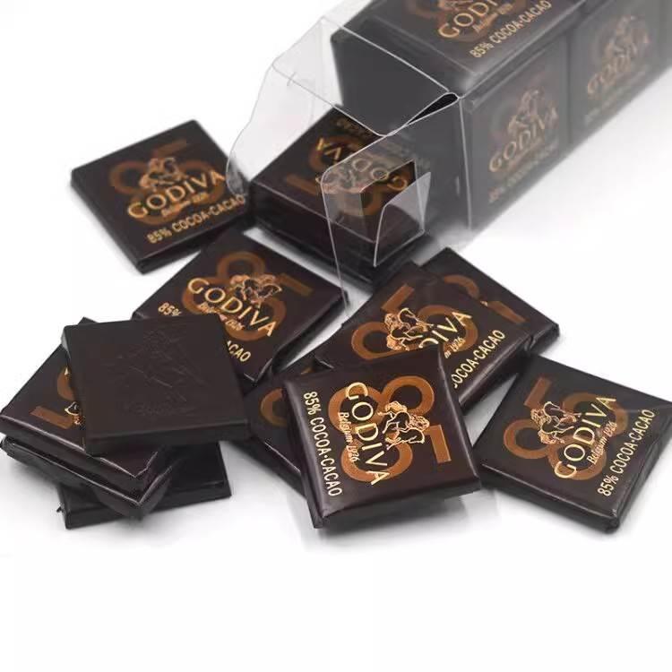 GODIVA歌帝梵85%黑巧克力排块散装30片比利时进口大板烘焙零食品