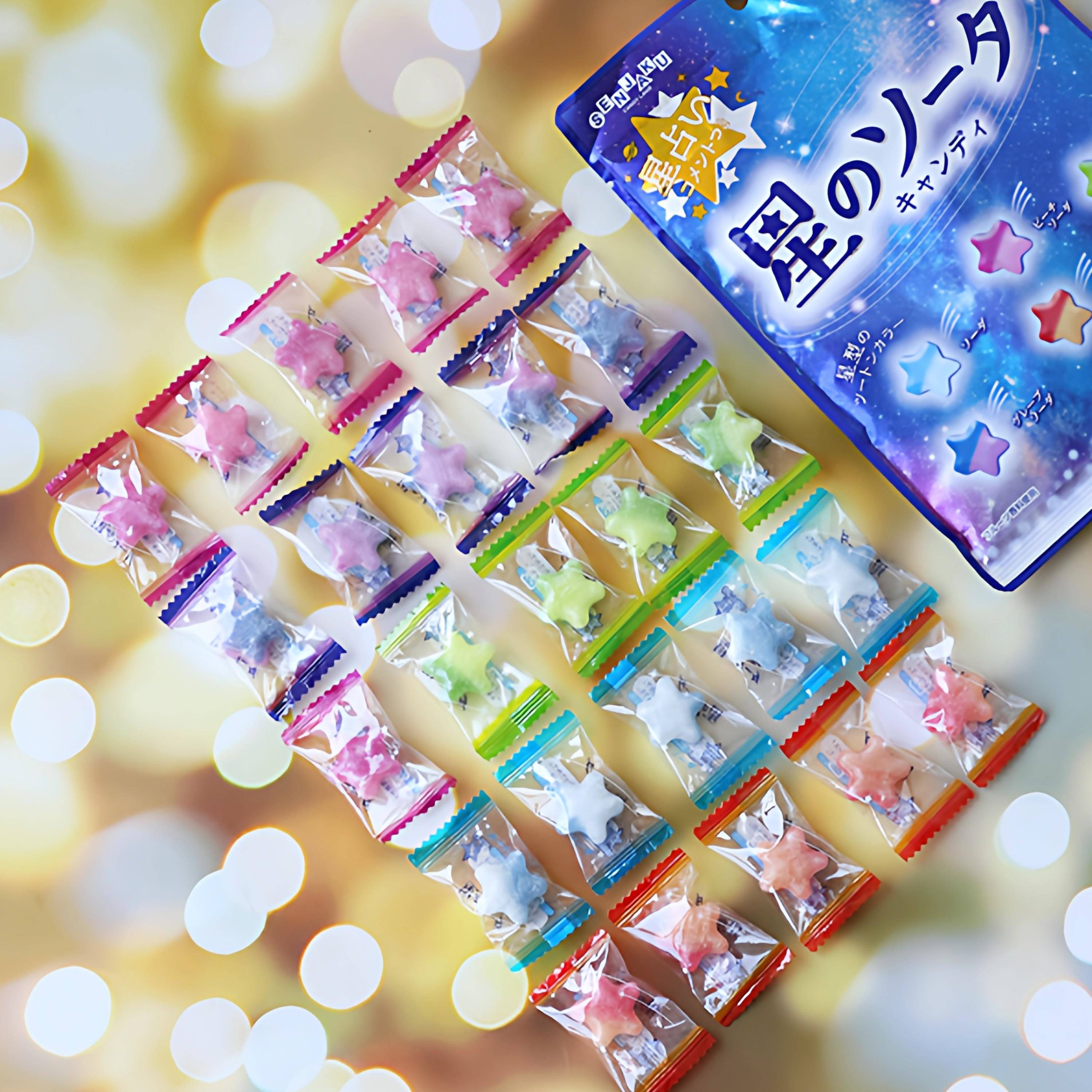 扇雀饴星星汽水糖日本水果糖五角星星糖喜糖果零食鸟笼糖情人