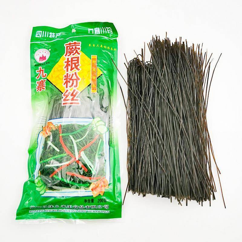 九寨蕨根粉丝200g四川蕨根粉条凉拌粉丝整箱蕨根粉丝餐饮家用凉拌