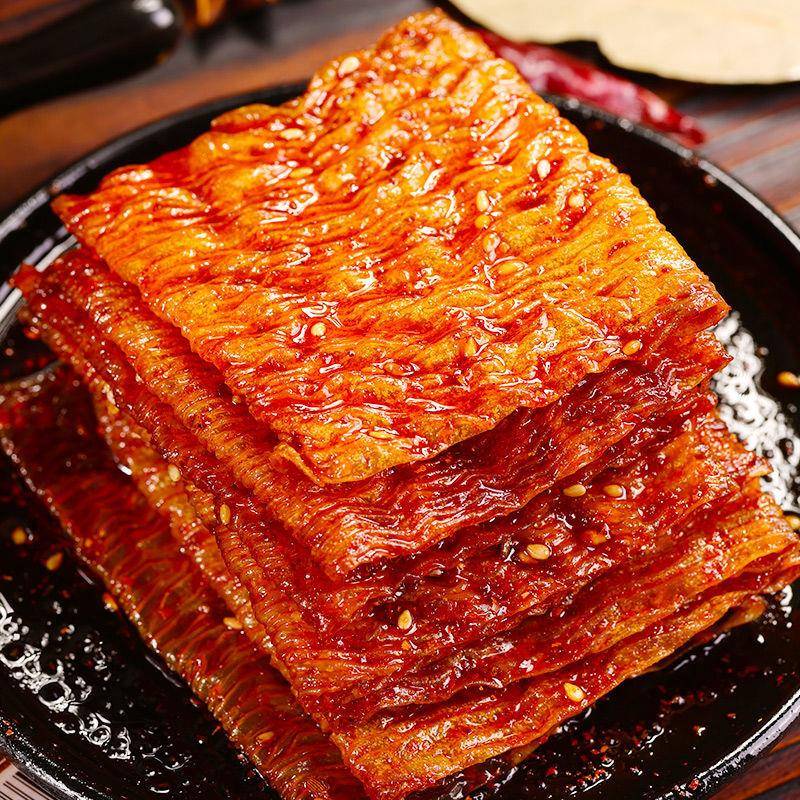 鞋底辣片湖南平江特产波浪豆筋香辣年货儿时经典麻辣小吃豆皮辣条